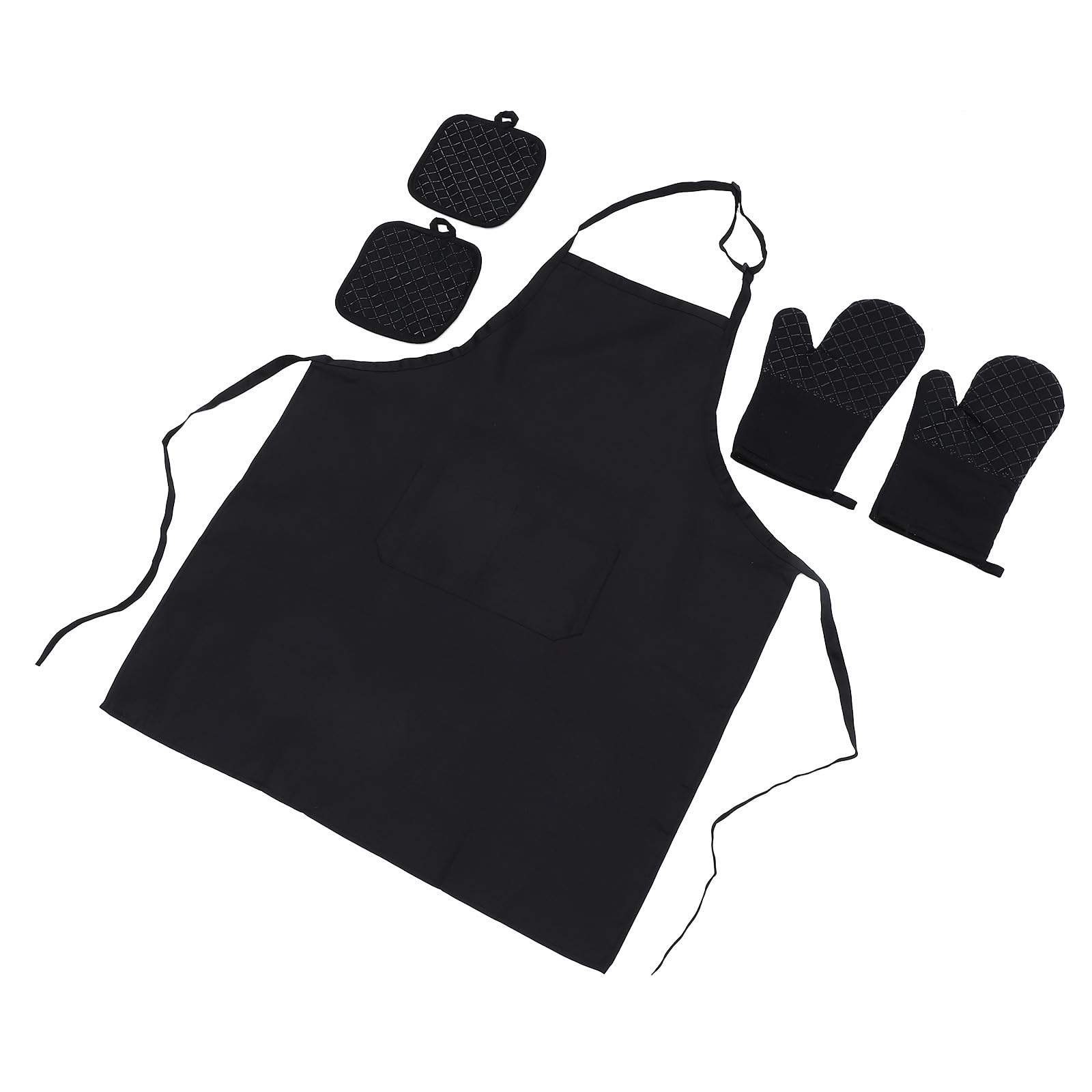 COLLBATH Guanti Da Forno Resistenti Al Calore Presine Sottopentole e Grembiuli Da Cucina Per Cucinare Barbecue e Microonde Antiscivolo e Sicuri Per Famiglia