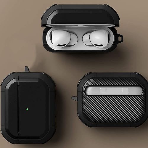 Miniatura 6 de HUSH Funda protectora para Airpods Pro, funda duradera compatible con AirPods Pro de 12 generación (negro)