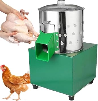 Small Chicken Plucker Machine, Electric Poultry Plucker Defeathering Machine, Quick Feather Removal Quail Bird Hair, Stainless Steel Feather Plucking Machine