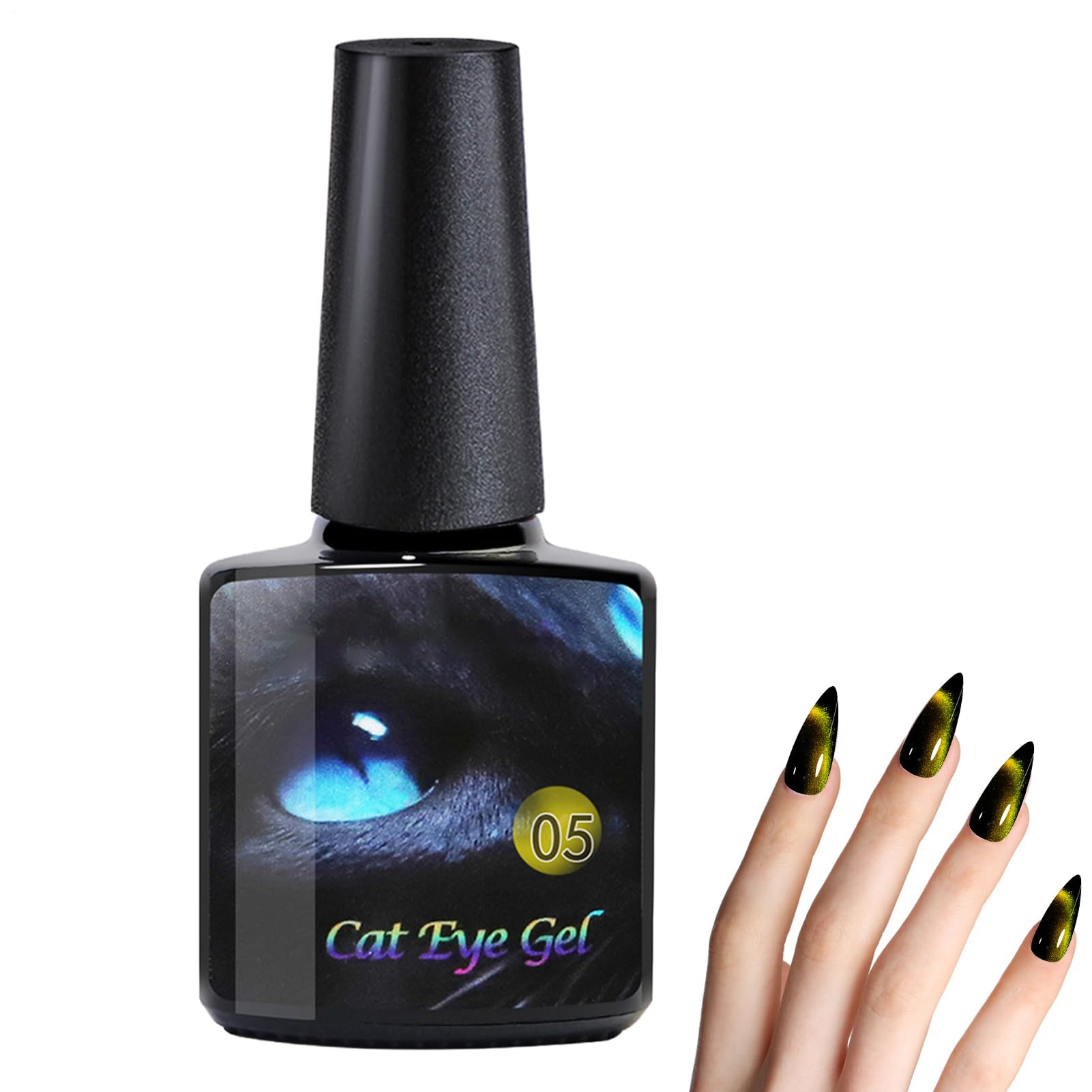 Magnetic Gel Polish Kitten Eye 8ml Rainbow Shade Colorful Shimmer Lacquer Sparkling Magnetic Gel Easy Use Salon Finish