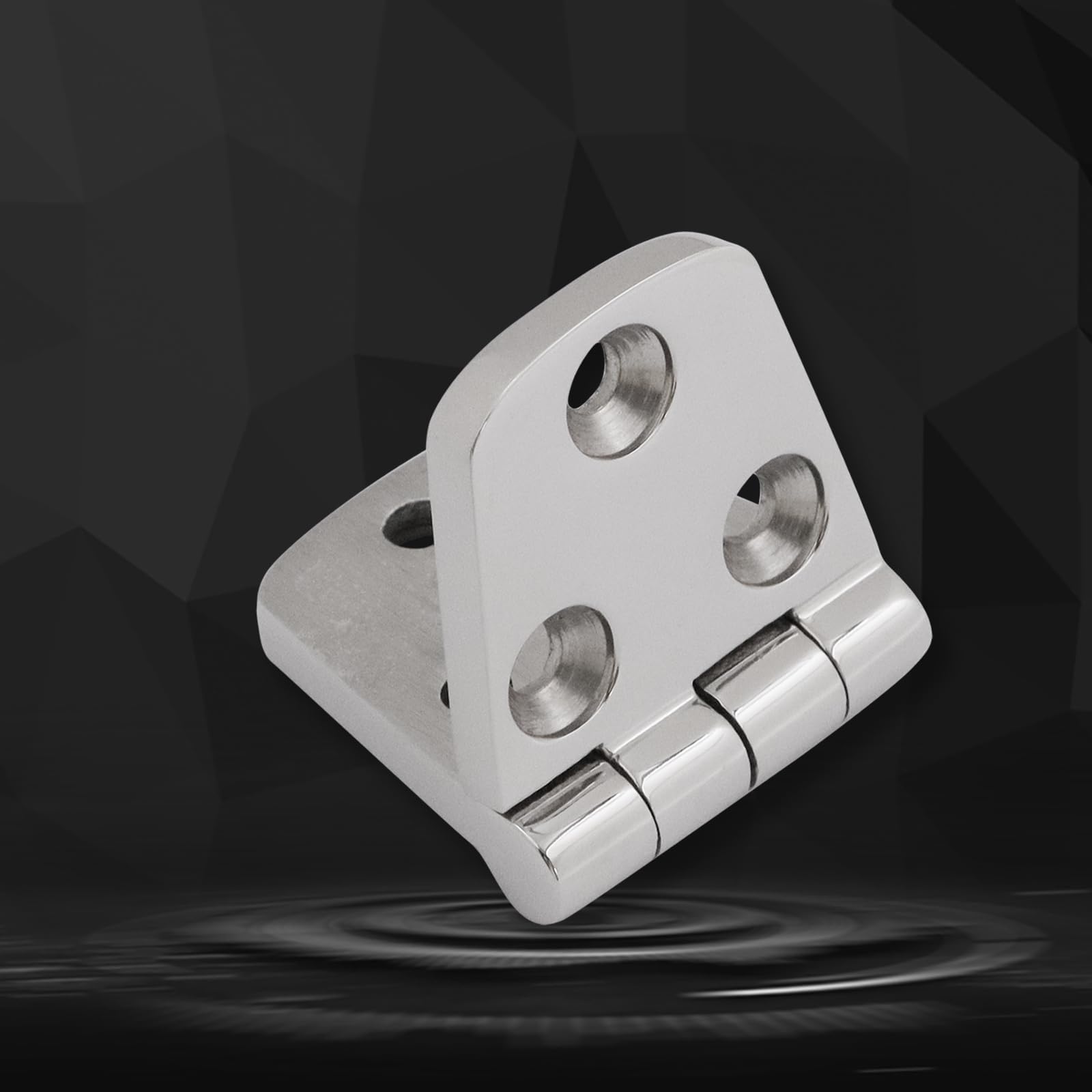 Zawiasy ze stali nierdzewnej 316, klasa morska, 7,6 cm x 3,8 cm, wytrzymały zawias do łodzi (76 mm x 38 mm), zawias do drzwi szafki ze śrubami (6 sztuk)