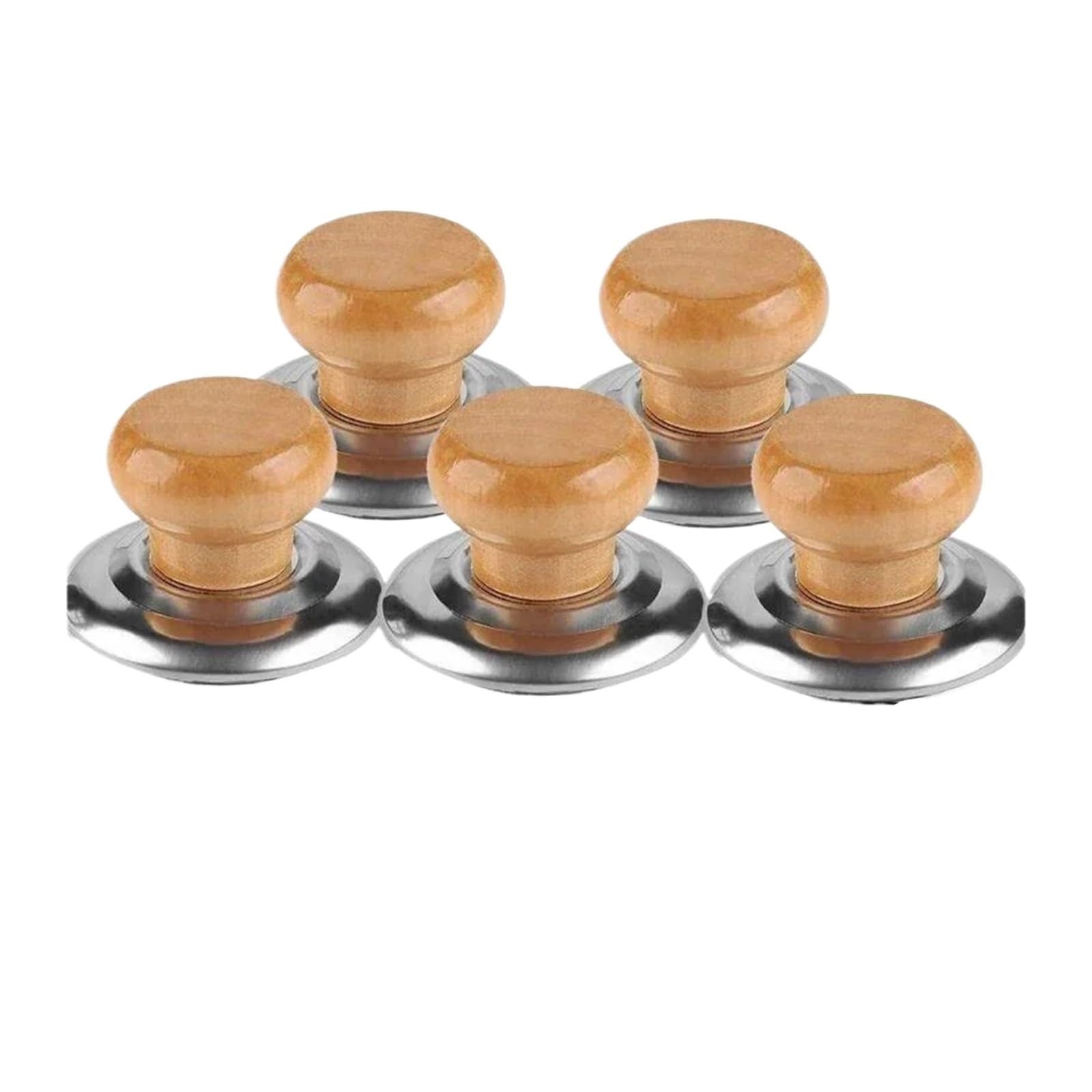 Yangshe One Color 20 Pcs Universal Pot Lid Knob Cover Wooden Heat-Resistant Cooking Replacement Handle Kitchen Cookware For Glass Steel & Silicone Lids