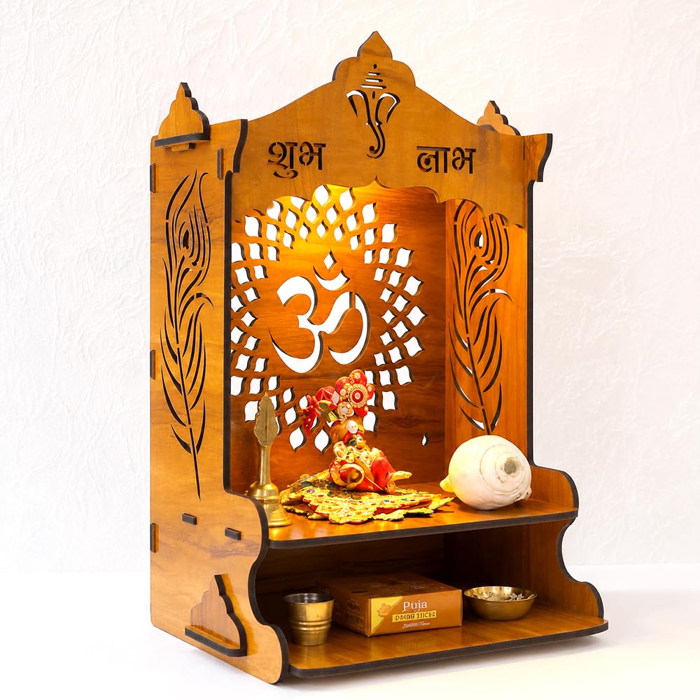 Sehaz Artworks OM Puja Mandir for Home Big Size | Pooja Mandir - 42 x 23 CM 4