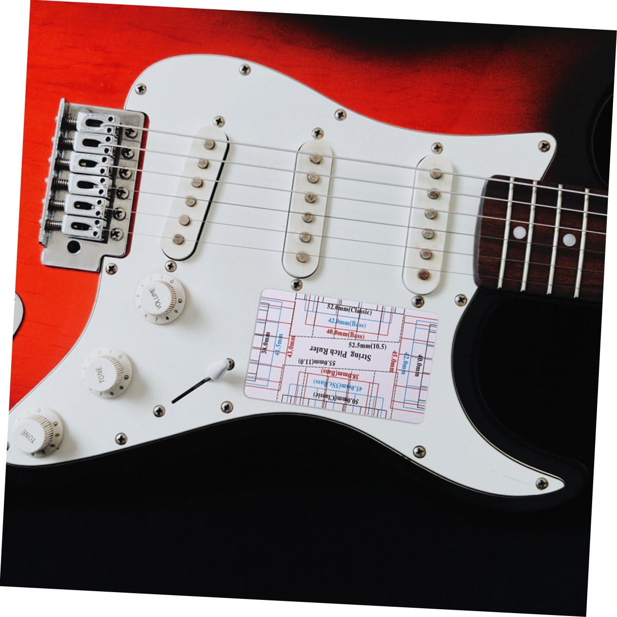ibasenice 2ensembles Règles Entaillées Pour Guitare Outils De Luthier Pour Mesurer Plat Avec Chiffon Entretien