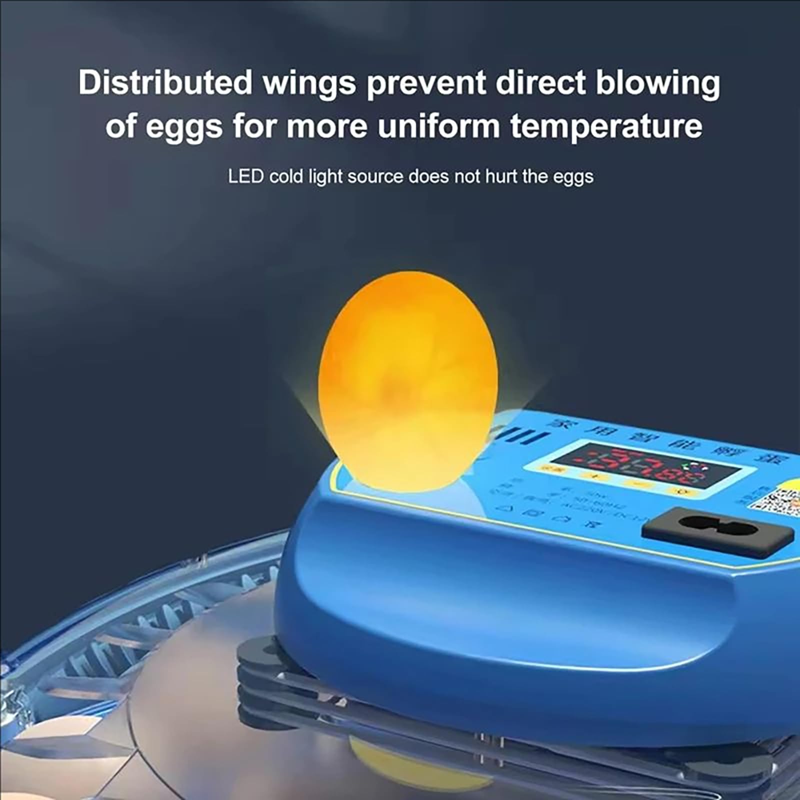 Incubatrice Per Uova Automatica,Incubatrice Per Uova,Con 16 Uova,Con Rotazione e Umidificazione Automatica Delle Uova,Controllo Della Temperatura,Luce Per Le Uova,Adatto a Tutti i Tipi Di Uova,Ecc.