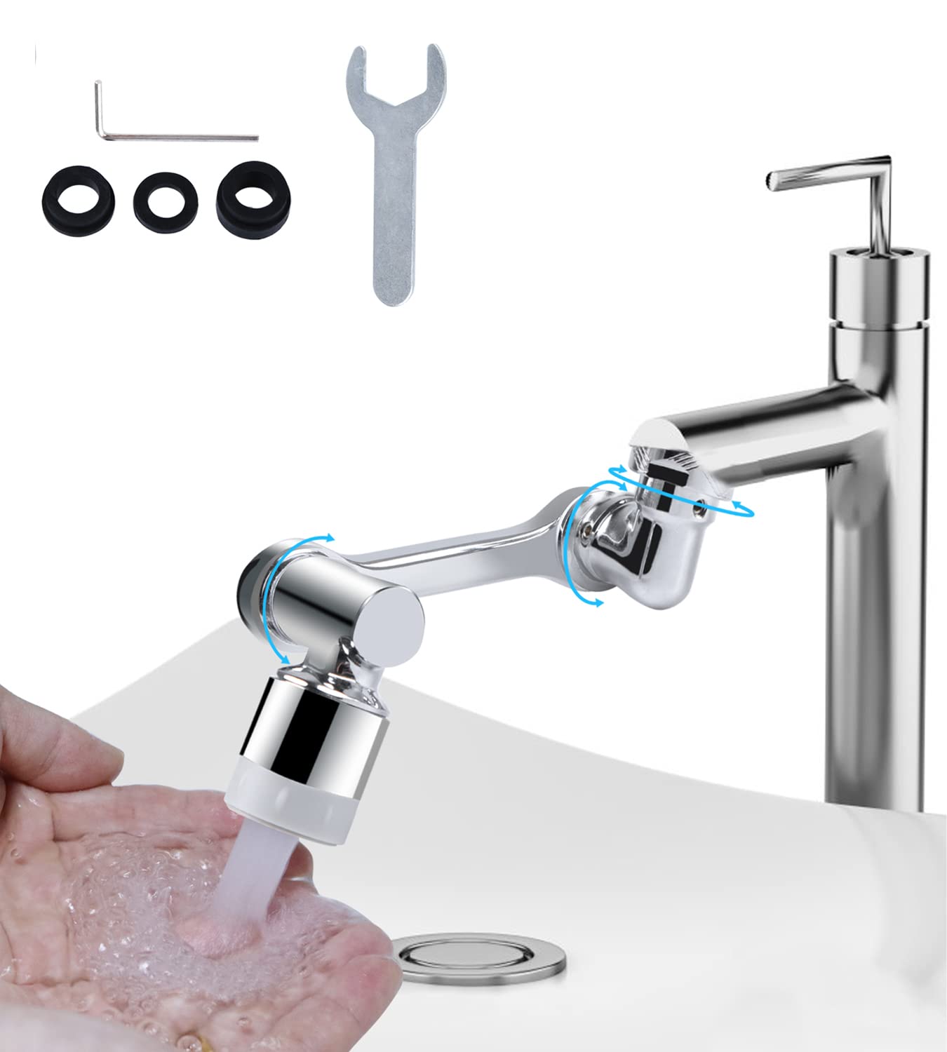 Buy Faucet Extender, Telivava universal 1080 Swivel Robotic Arm Swivel