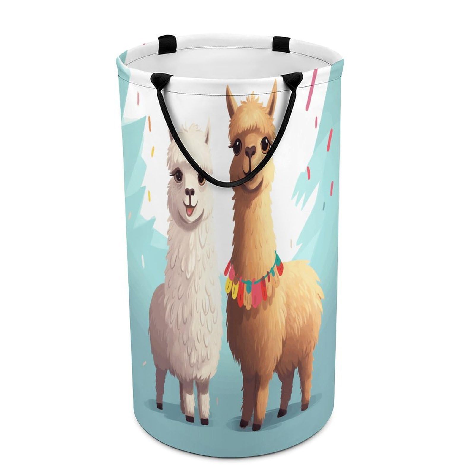 Llama Alpaca Dirty Clothes Basket Large Capacity Laundry Basket Freestanding Laundrys Hampers Tall Collapsible Clothes Hamper for Blankets Toys