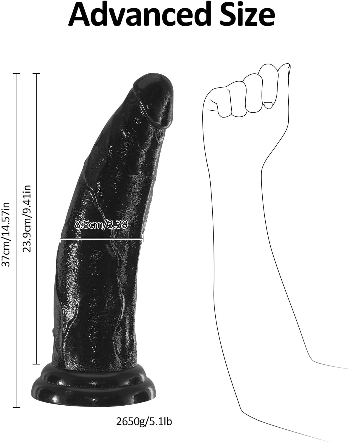 14.5 inch Realistic Dildo for Women Men,BBC Anal Dildo with Suction Cup,Adult Sex Toys