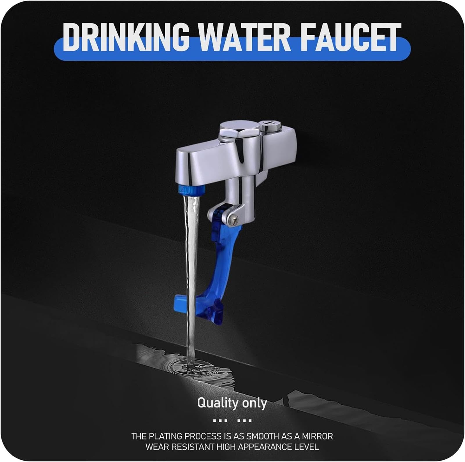 Glasfüller Wasserhahn Wandhalterung - Push-Back Wasserflasche Füllstation für Café, Hotel und Küche - Effiziente Glasfülllösung