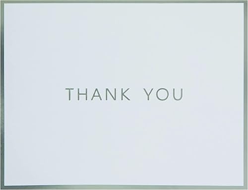 Miniatura 3 de NIQUEA.D Tarjeta de agradecimiento, color plata, incluye un interior personalizable en blanco y sobre a juego, juego de 10 (NBB-0026)