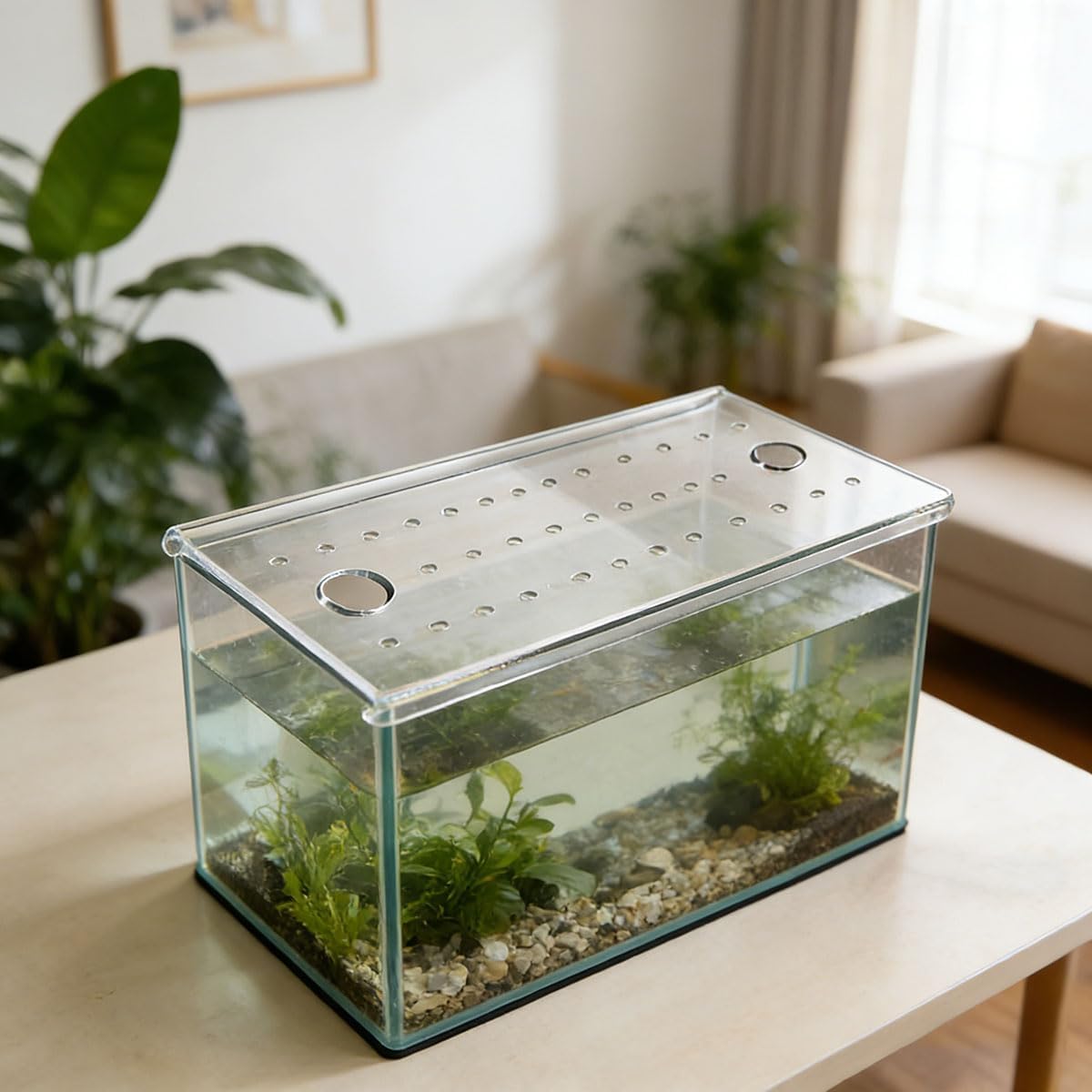 Betta Fish Tank Lid, Planted Tank Aquarium Lid, Ventilated Pet Proof Aquarium Lid, No Escape Fish Tank Lid, Cuttable