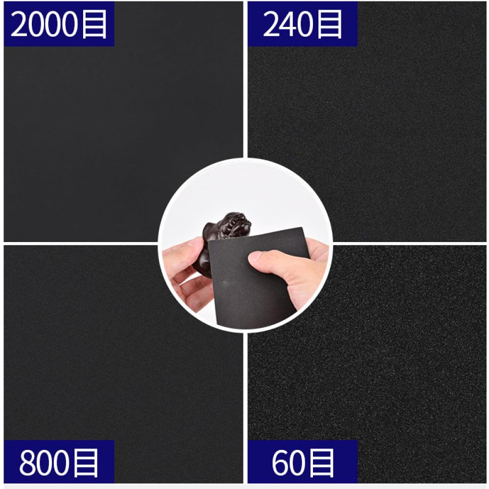 12 pezzi/set carta vetrata 400/600/3000/800/1000/1200/1500/2000 carta vetrata a grana acqua/carta abrasiva a secco strumenti abrasivi, grana 220, 12 pezzi