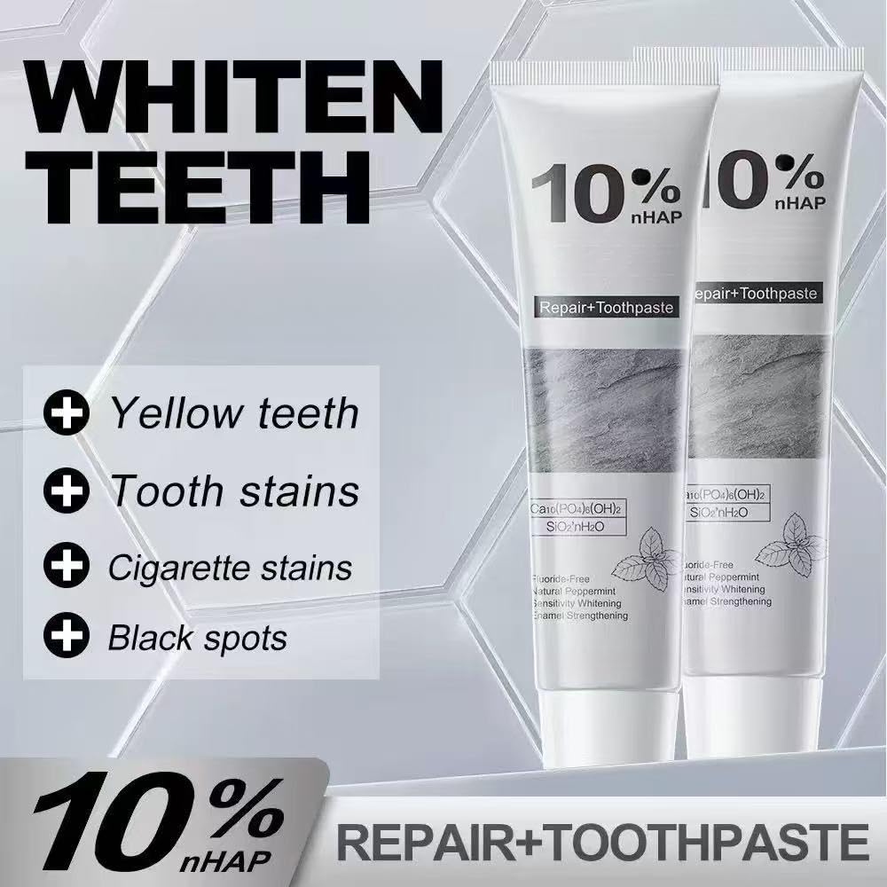 Dentifricio, naturale e senza fluoro, delicato sui denti sensibili e rinforza lo smalto, rinfresca l'alito