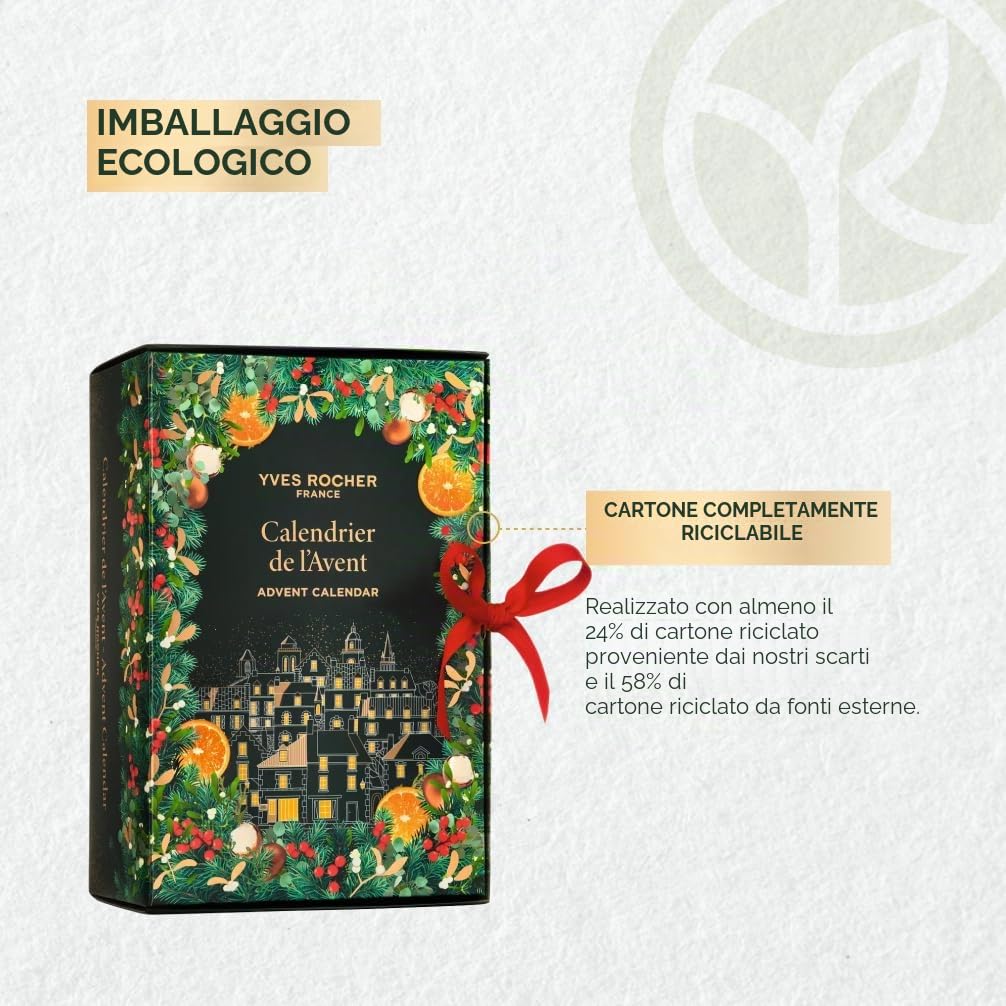 Yves Rocher Calendario dell'Avvento Cosmetica & Bellezza - Regalo con 24 sorprese: cura del viso, del corpo, dei capelli; trucco, e profumi - Calendario dell'Avvento per donne – Edizione limitata