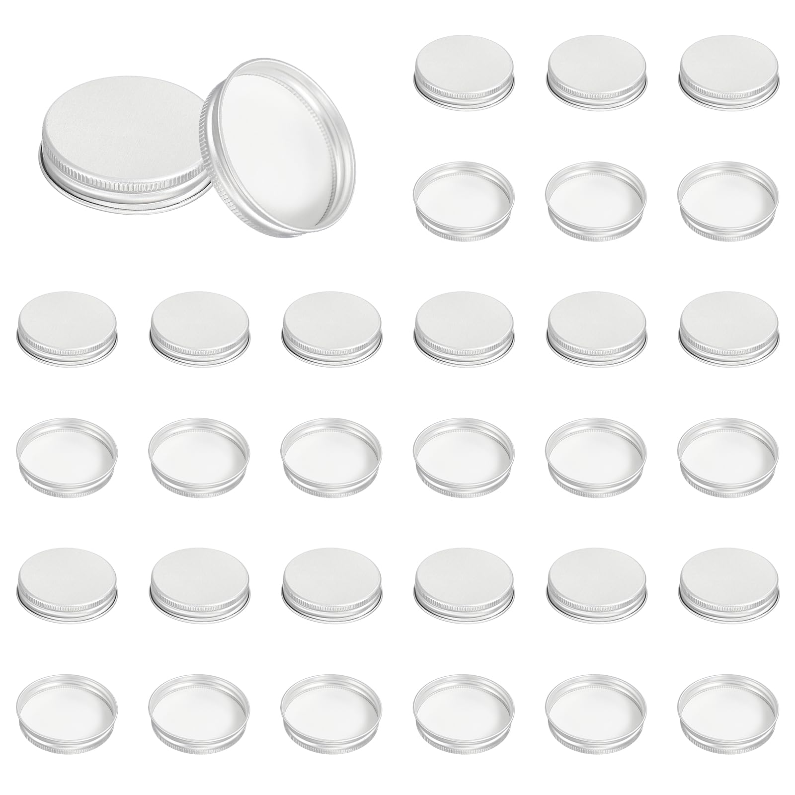PATIKIL 31mm Aluminum Metal Round Mason Jar Screw Lids 54 Pcs Silver Tone — Amazon image 13