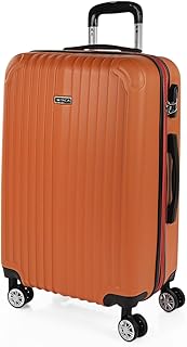 Valise Moyenne, Valises Rigides, Valise Rigide, Valise Semaine pour Tout Voyage, Valise Soute de Luxe, Mandarine