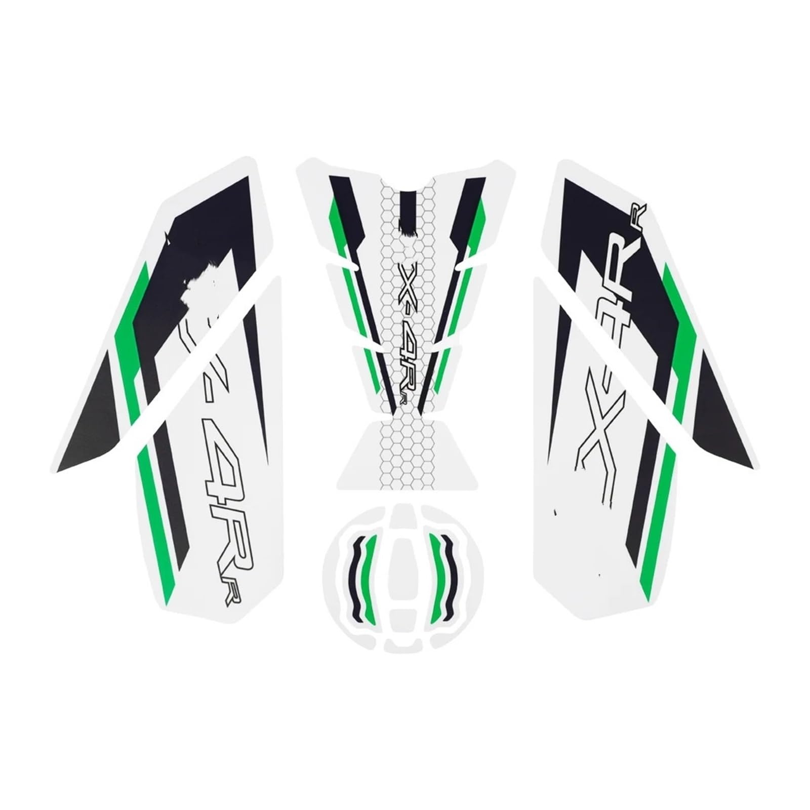 Motorcycle Fuel Tank Pad Stickers for Kawa&saki ZX4R ZX4RR ZX 4R ZX4 RR 2023+ Fuel Tank Pads Moto Body Fishbone Decal Motorcycle Stickers Sticker Scratch Paster
