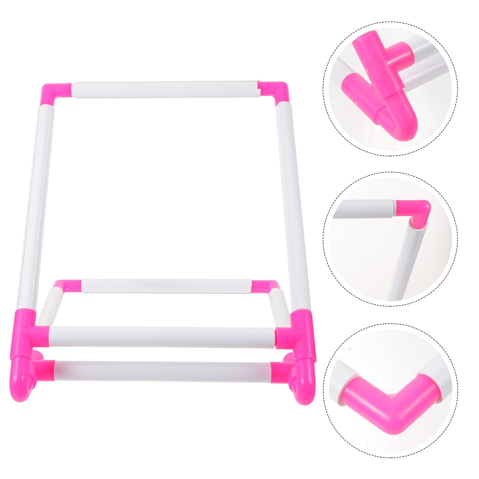 OSALADI Bastidor de Clip de Bordado de Plástico para Punto de Cruz, Fácil de Montar y Almacenar, Aro Ajustable Adecuado para Patchwork y Manualidades