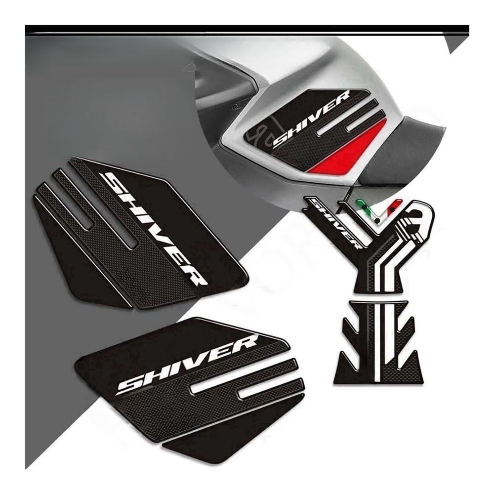 Autocollants Protege Réservoir Autocollants Anti-Rayures pour Moto, pour SL 750 900 Poignées De Réservoir pour Shiver, Kit Protection des Genoux Côté Gaz Et Mazout