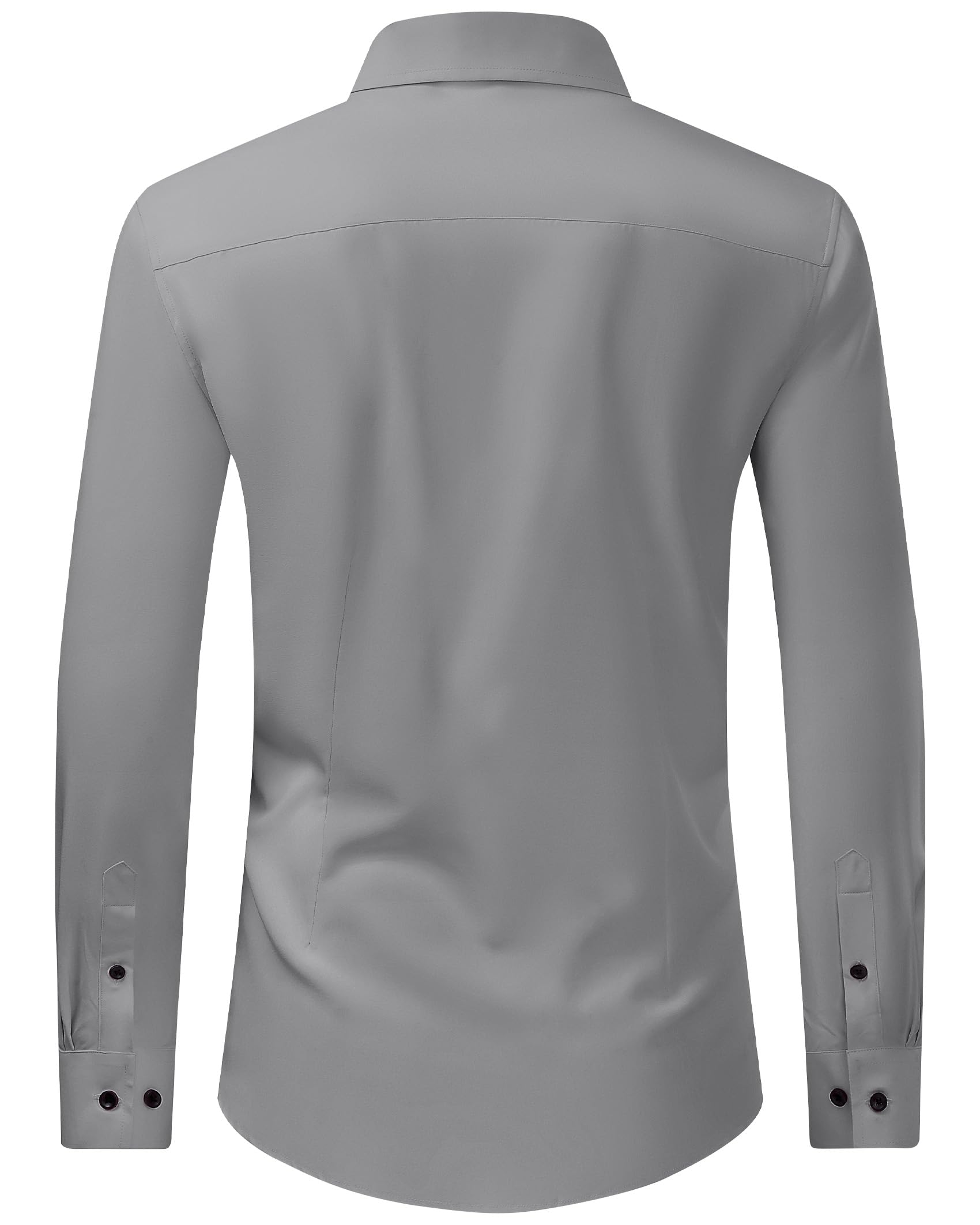 J.VER - Camisas de vestir para hombre, elásticas, de manga larga, formal, para negocios, informal, con botones, para bodas y bailes de graduación