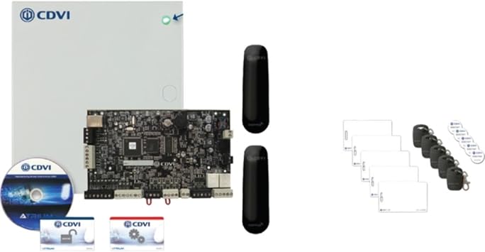 CDVI A22KITSTB Two-Door and Star Reader Kit; Includes 1 A22 Controller, 2 STARPB Readers, 15 Credentials 5 CS, 5 KTAG, 5 DISCTAG, Atrium Software, Master and Programming Cards