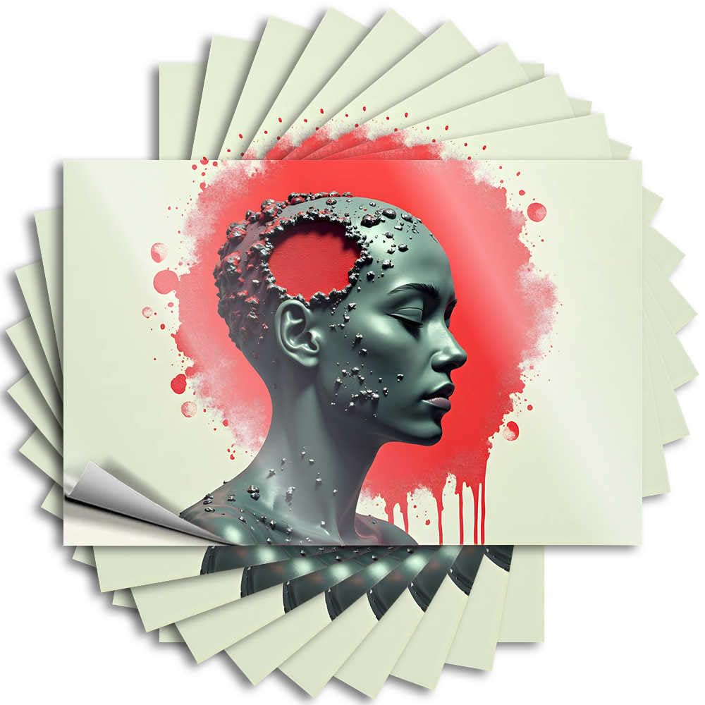 Van Case Quote - Metamorphosis: The Woman with The Cosmic Headache Rock Durable Sticker Easy Apply for Quick Decor(6X9CM)
