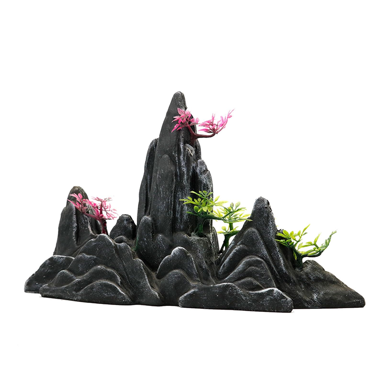 Decoración de roca for acuario, piedra decorativa for paisaje de bonsái | Adorno simulado de roca de jardín for decoración de habitaciones y paisajismo de macetas