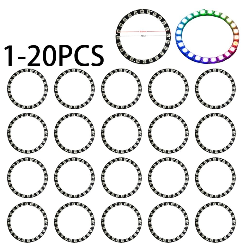ChuFort WS2812B 5050 Scheda ad anello LED a colori a 24 bit 4-7V for ESP32 | 1-20 pezzi(20PCS)