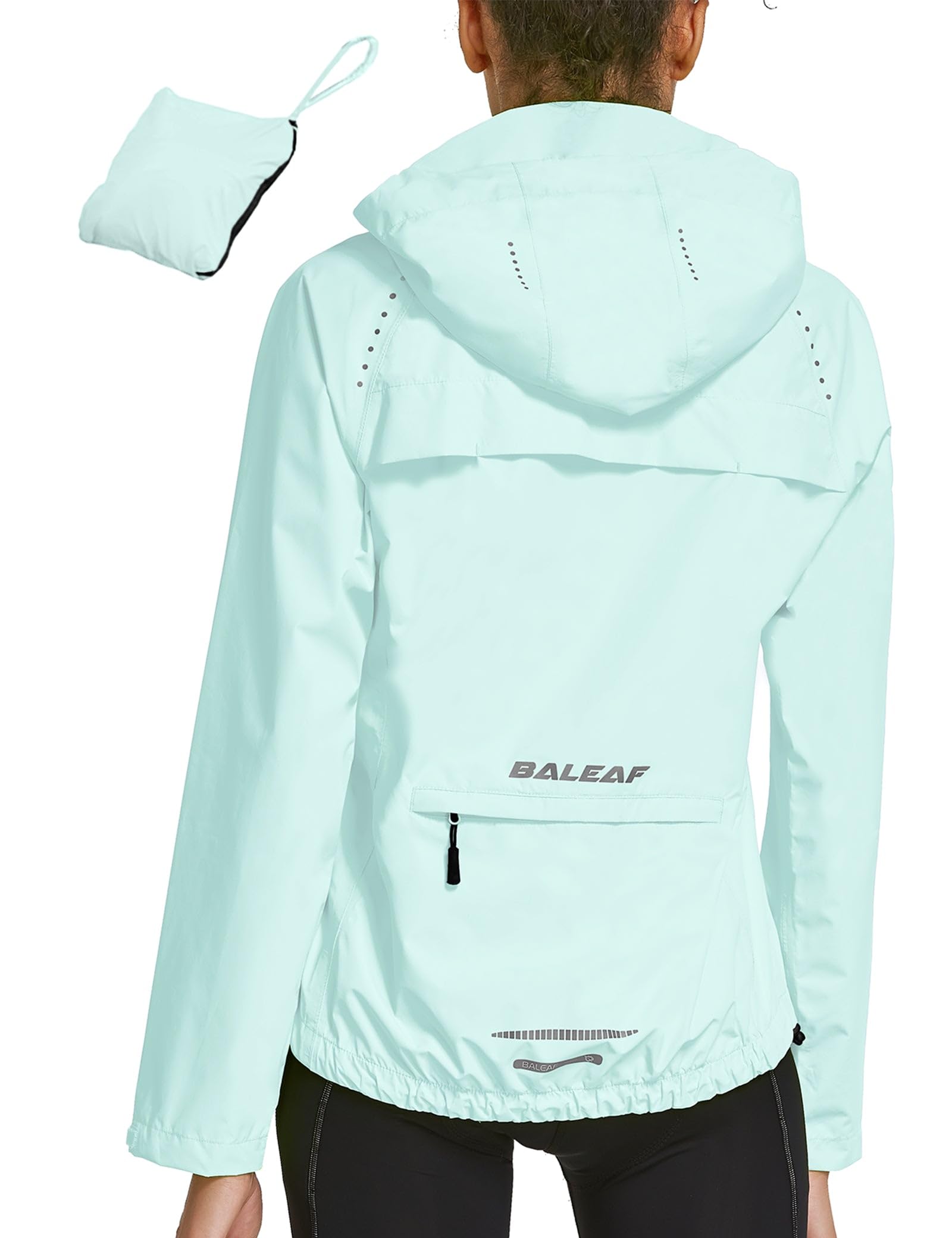 Baleaf Cycling Jacket, Women’s Rain Jacket, Waterproof, Breathable Hiking/Trekking Jacket, Windbreaker, Outdoor Summer Jacket, Lightweight Wind Jacket