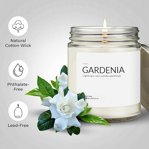 Miniatura 3 de 1OAK Velas perfumadas de cera de soja (Gardenia)  Larga combustión premium vertida a mano (7 onzas)