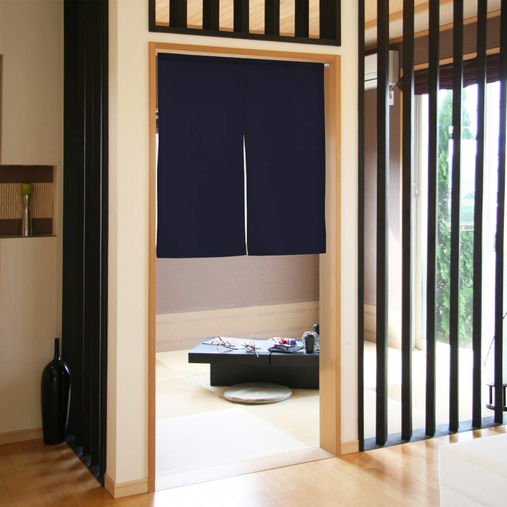 暖簾　７５✕１３０cm Amazon｜のれん 防炎 無地 全14色 サイズ 間仕切り 半間のれん