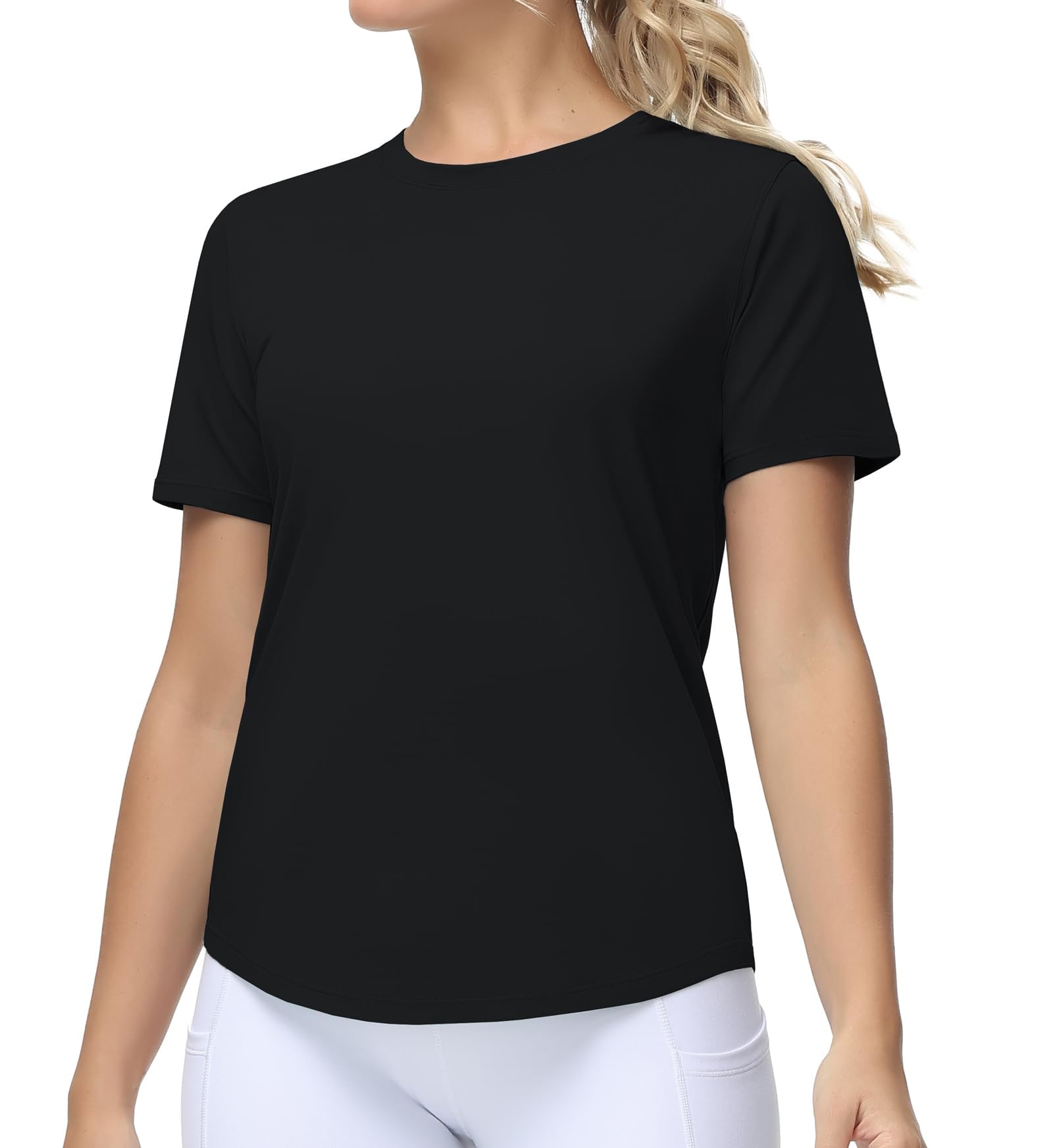THE GYM PEOPLEWomen's Workout Short Sleeve Breathable T-Shirts Athletic Yoga Tee Tops