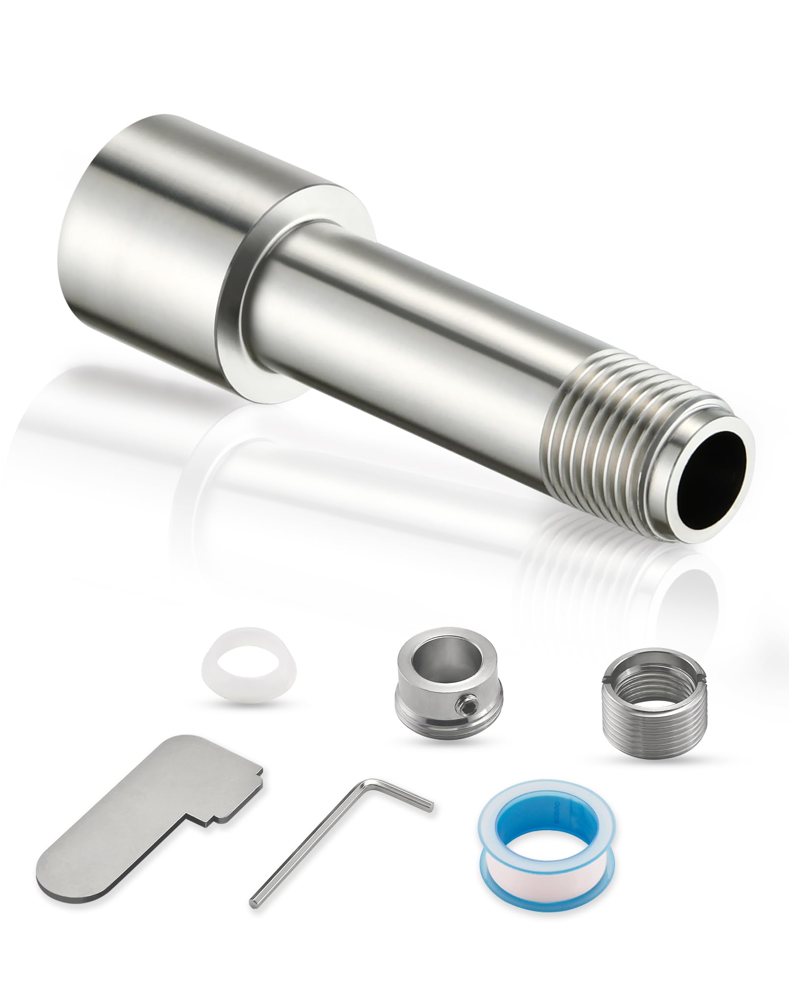 Adaptador de boquilla de bañera, se adapta a tubos IPS de 3/4 pulgadas y IPS de 1/2 pulgada, compatible con tubos de cobre de 1/2 pulgada, kit duradero tanto para tipos de desviador como no desviador