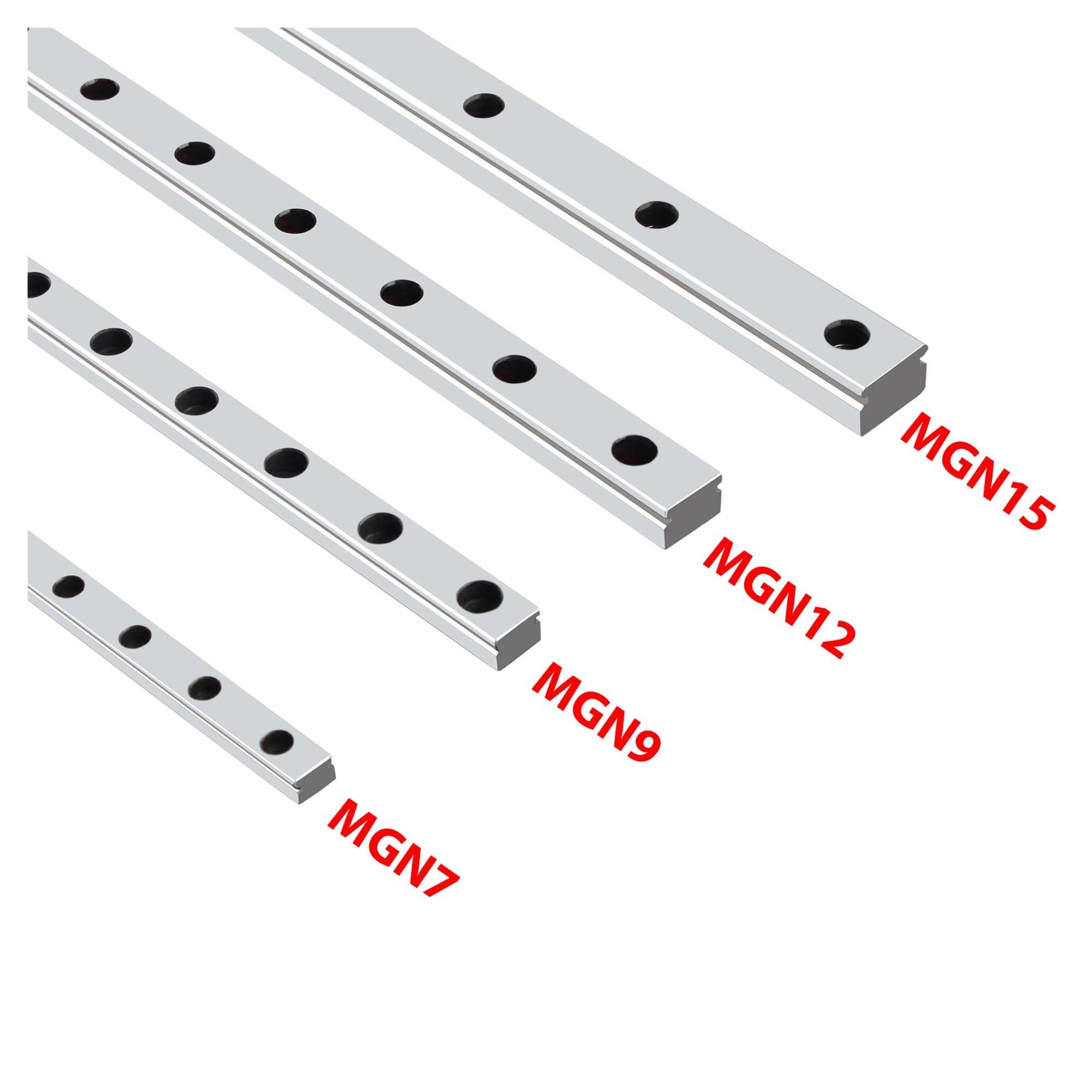 Linear Rail, Linear Sliding Gide MGN9C Miniature Linear Rail Slide 2PCS Linear Guide + Parts L From100mm to 1000mm(850mm)