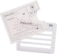 SCSDirect Envelope Addressing Stencil - 5x4" Template Ruler for Straight Writing on All Sizes, Calligraphy, Crafts & Cards