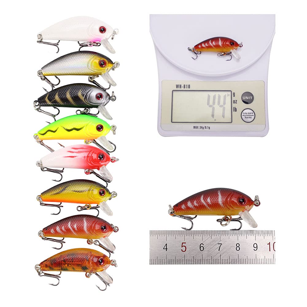 43 Pezzi Set di Esche da Pesca Subacquea Esca Artificiale Multicolore per Trota luccio d'Acqua Dolce e salata