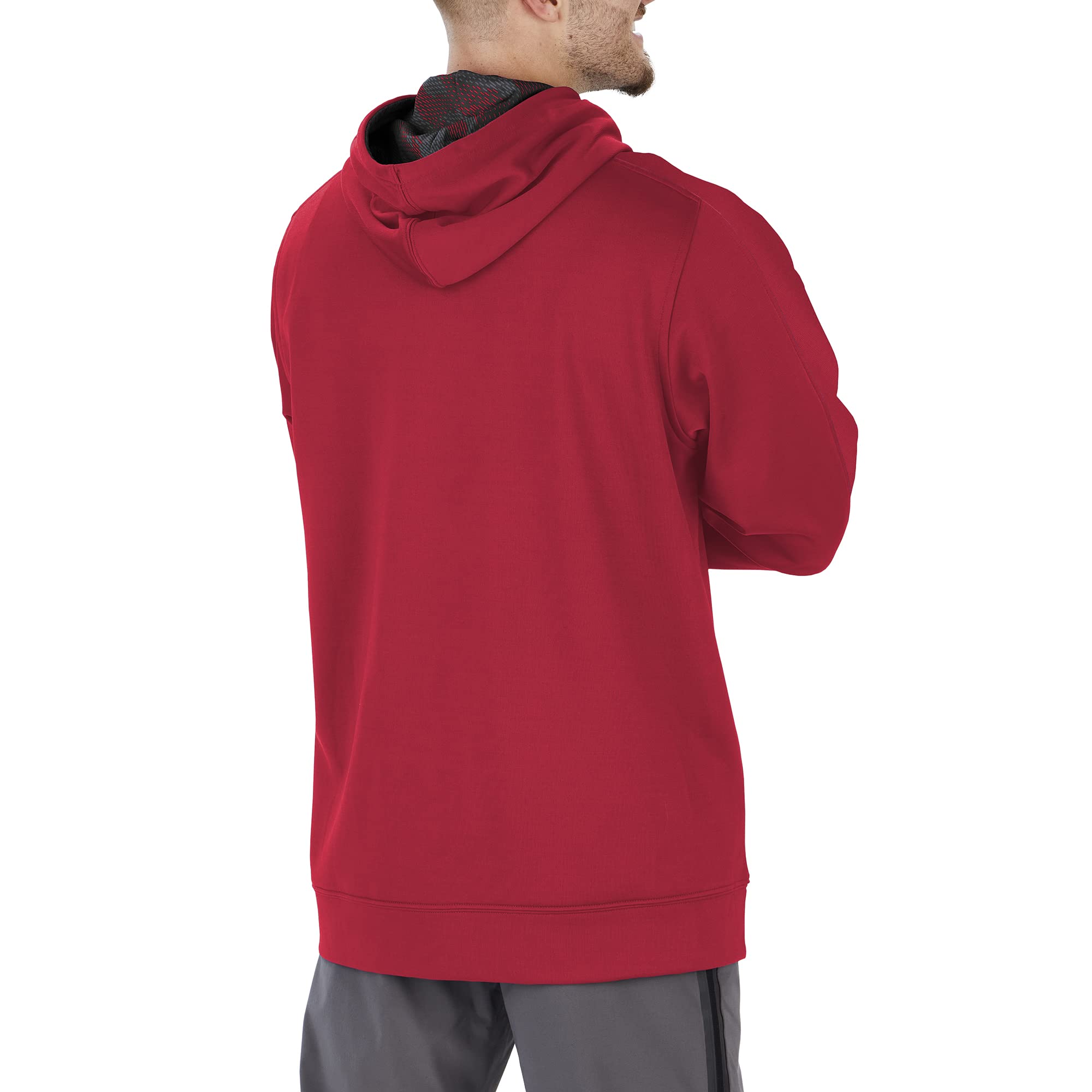 Zubaz Men's NFL Solid Team Color Pullover Hoodie with Viper Print Hood, Tampa Bay Buccaneers, XX-Large