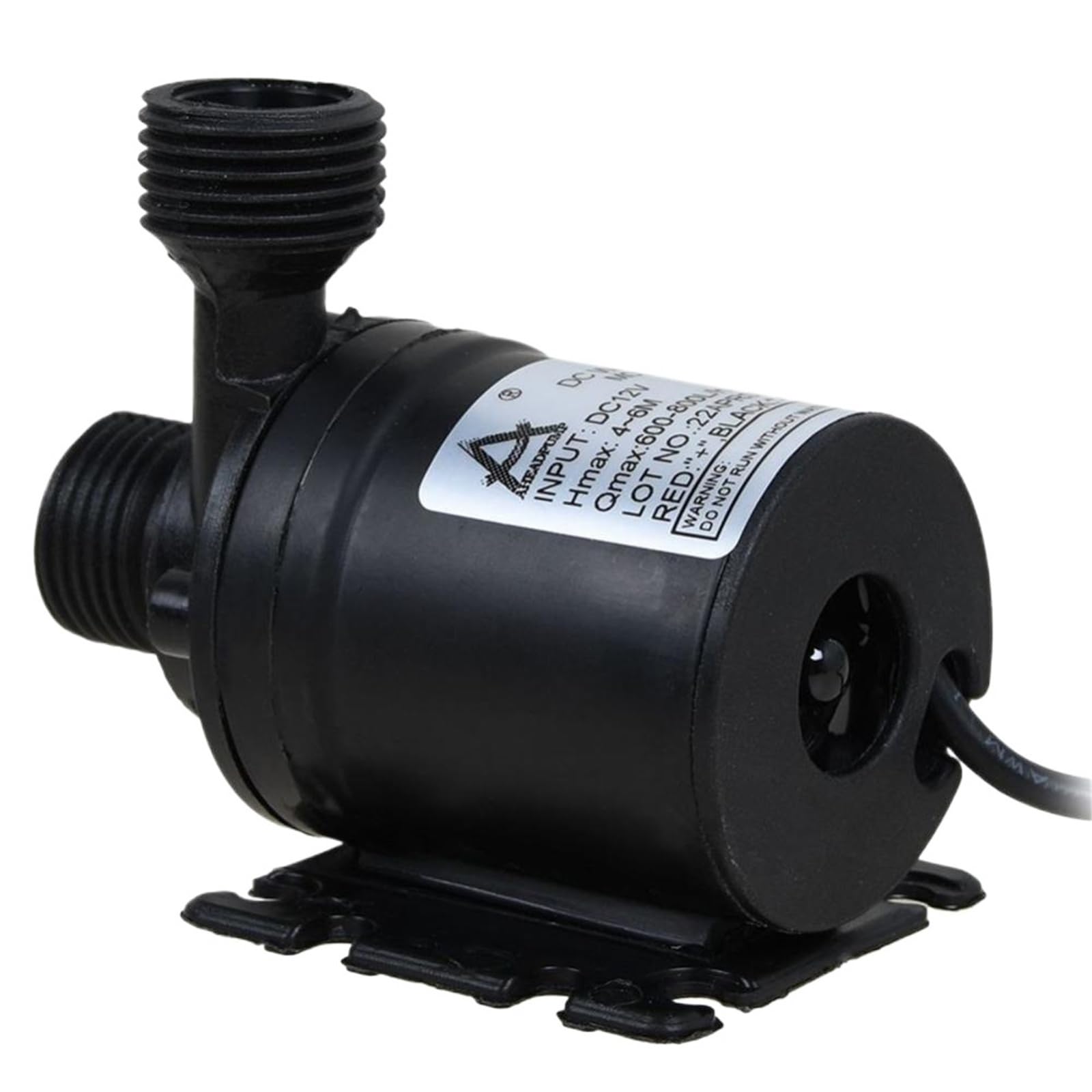 Pompe DC 12V 800 l/h silencieuse et étanche IP68 pour le jardin