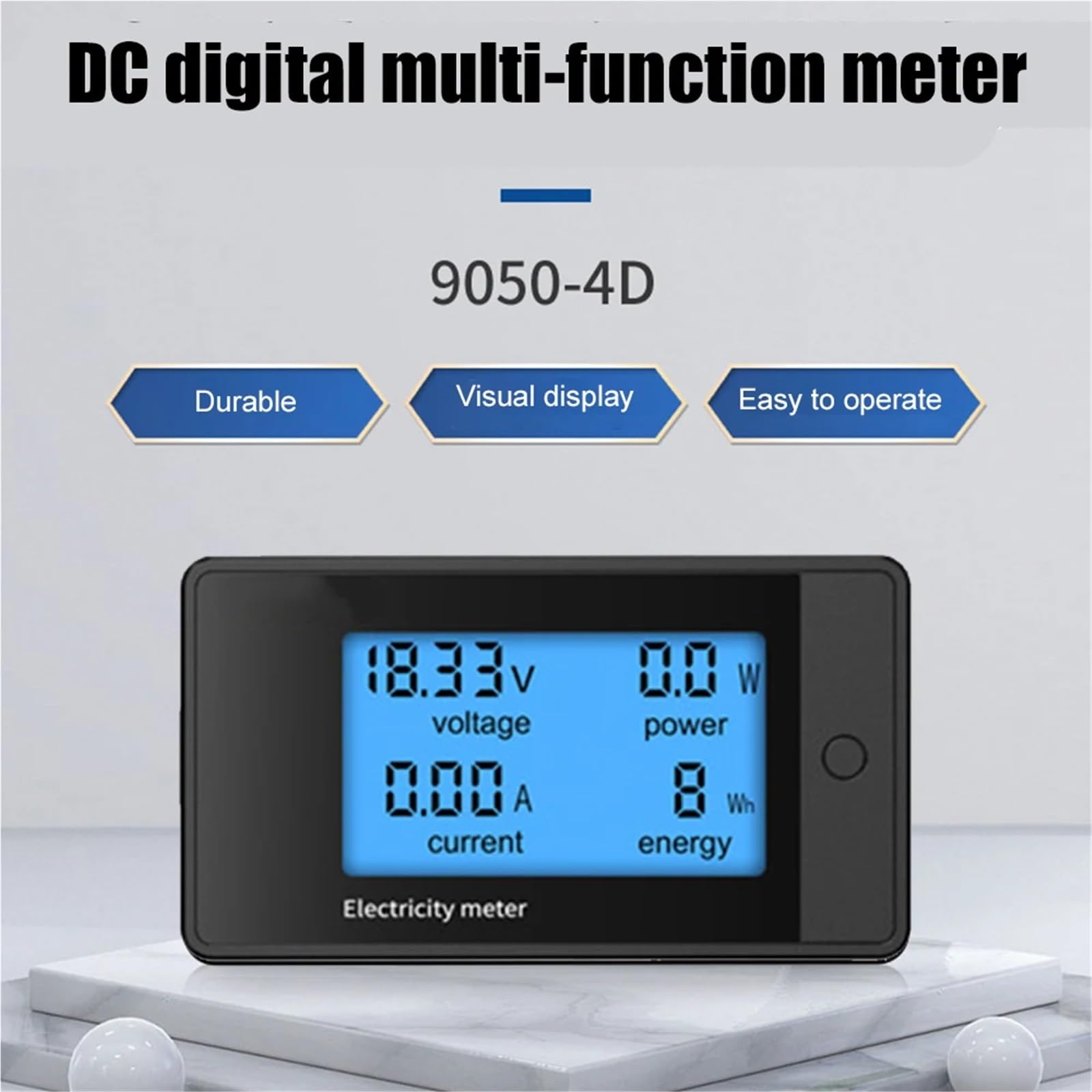 Misuratore digitale 20A/50A/100A/200A DC8-100V Voltmetro Amperometro LCD 4 in 1 DC Tensione Corrente Potenza Rilevatore di Energia Amperometro Shunt (Viola)