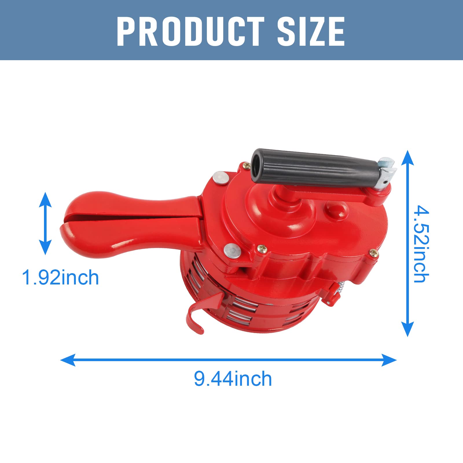 DICMIC -Z767 Siren Manual de Emergencia, Sirena Portátil de Metal, Rojo