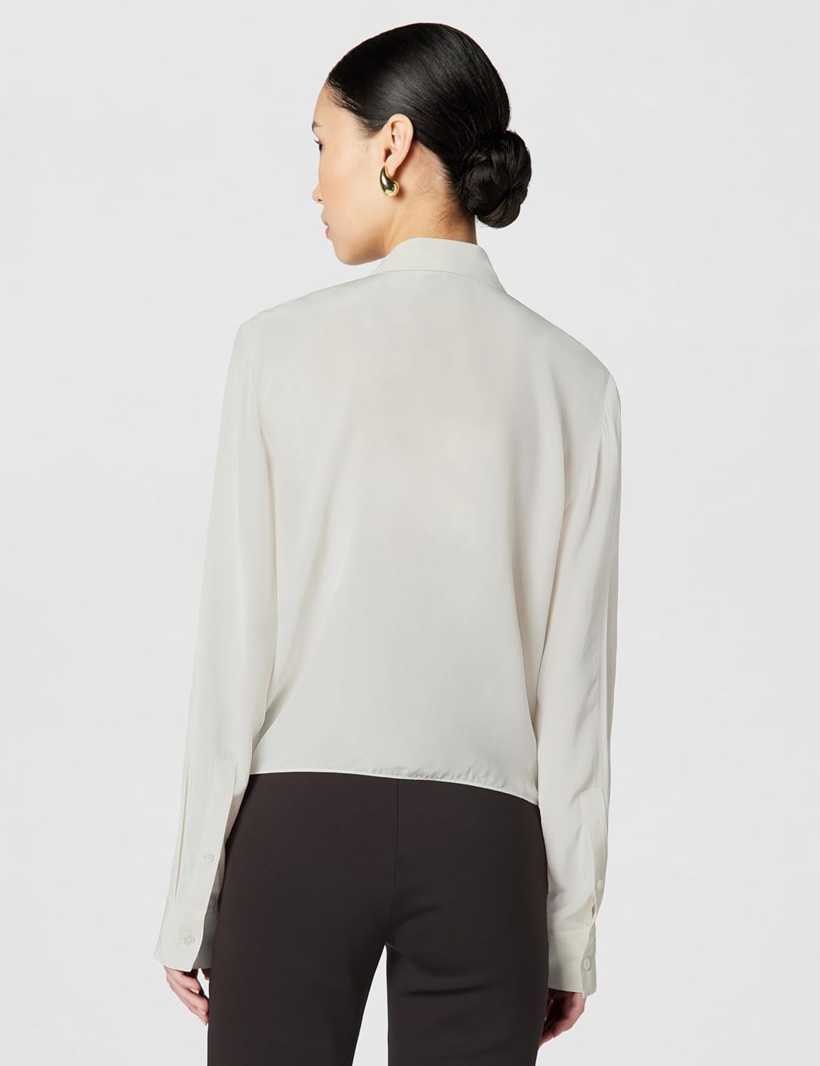 Theory Womens Button-Down Tie-Waist Blouse - Image 3