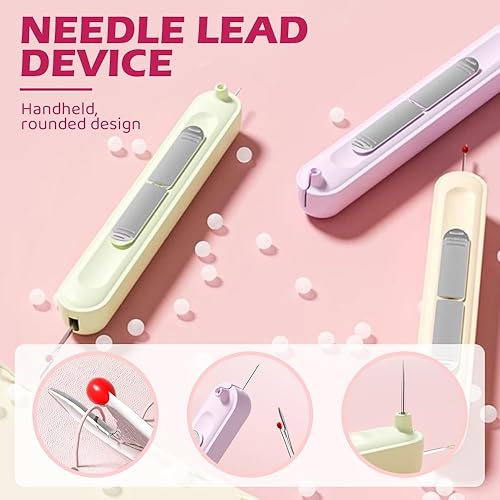 Miniatura 5 de Enhebrador de Aguja 2 en 1 Descosedor de Costuras, Descosedores de Costuras Extensibles para Costura, Herramienta Removedora de Hilos para Costura a