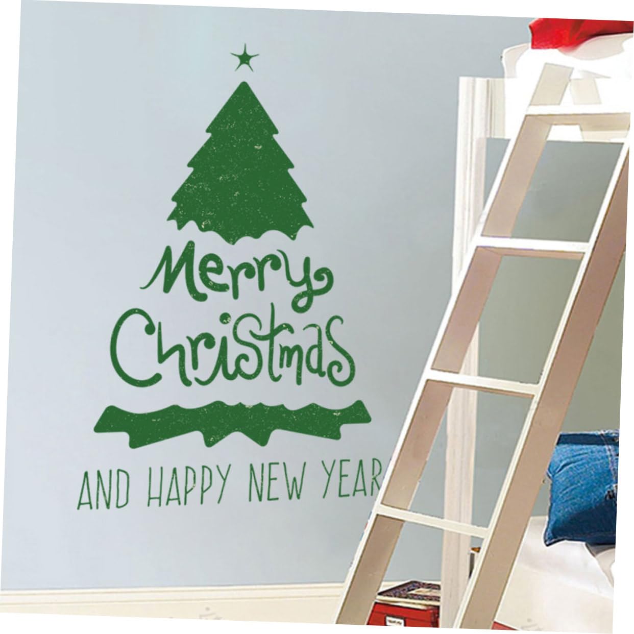PRETYZOOM 3 Set Adorabili Adesivi Per Finestre Natalizie A Forma Di Albero in Pvc Decorazione Festiva Per La Casa Per Feste 2 Fogli * 3