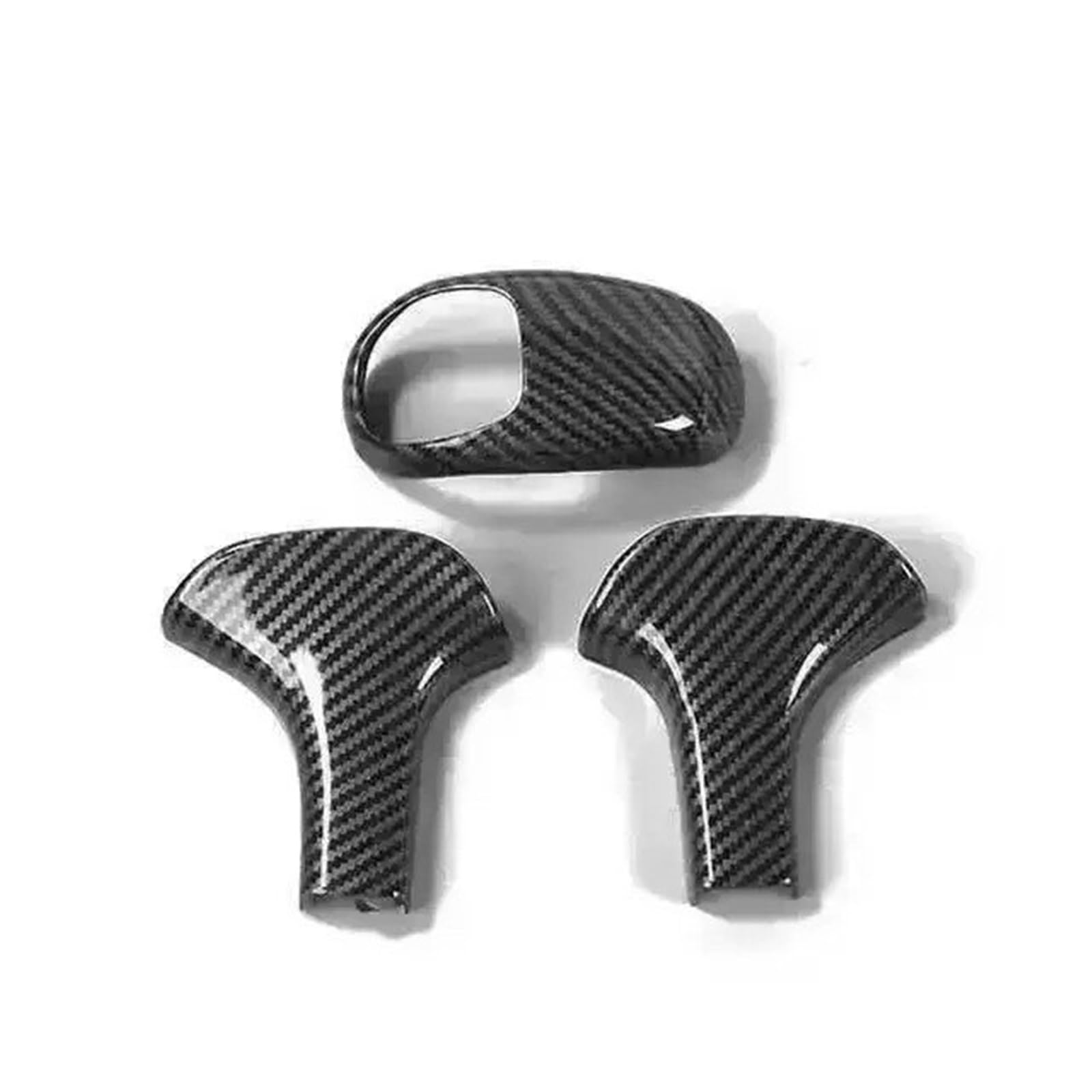 DWTNMEX Gear Shift Knob for Dodge for Charger for Durango 2012 2013 2014 Car Gear Shift Knob Lever Head Decoration Cover(Black Carbon 3 pcs)