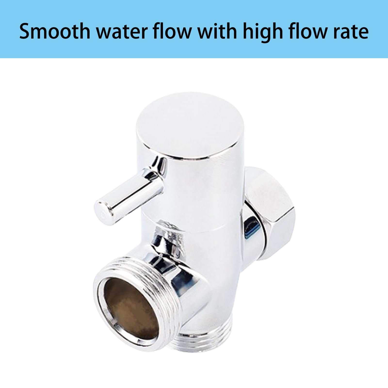 Adapter prysznicowy, przełącznik zaworu, 3-drożny zawór przełączający, męski wlot G1/2 x G1/2 i wylot G3/4, lity mosiądz, do sprayu prysznicowego, toalety, bidetu (D)