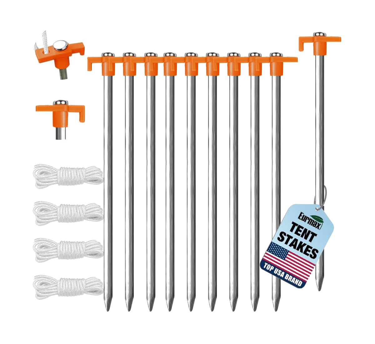 Eurmax 10" Galvanized Stakes