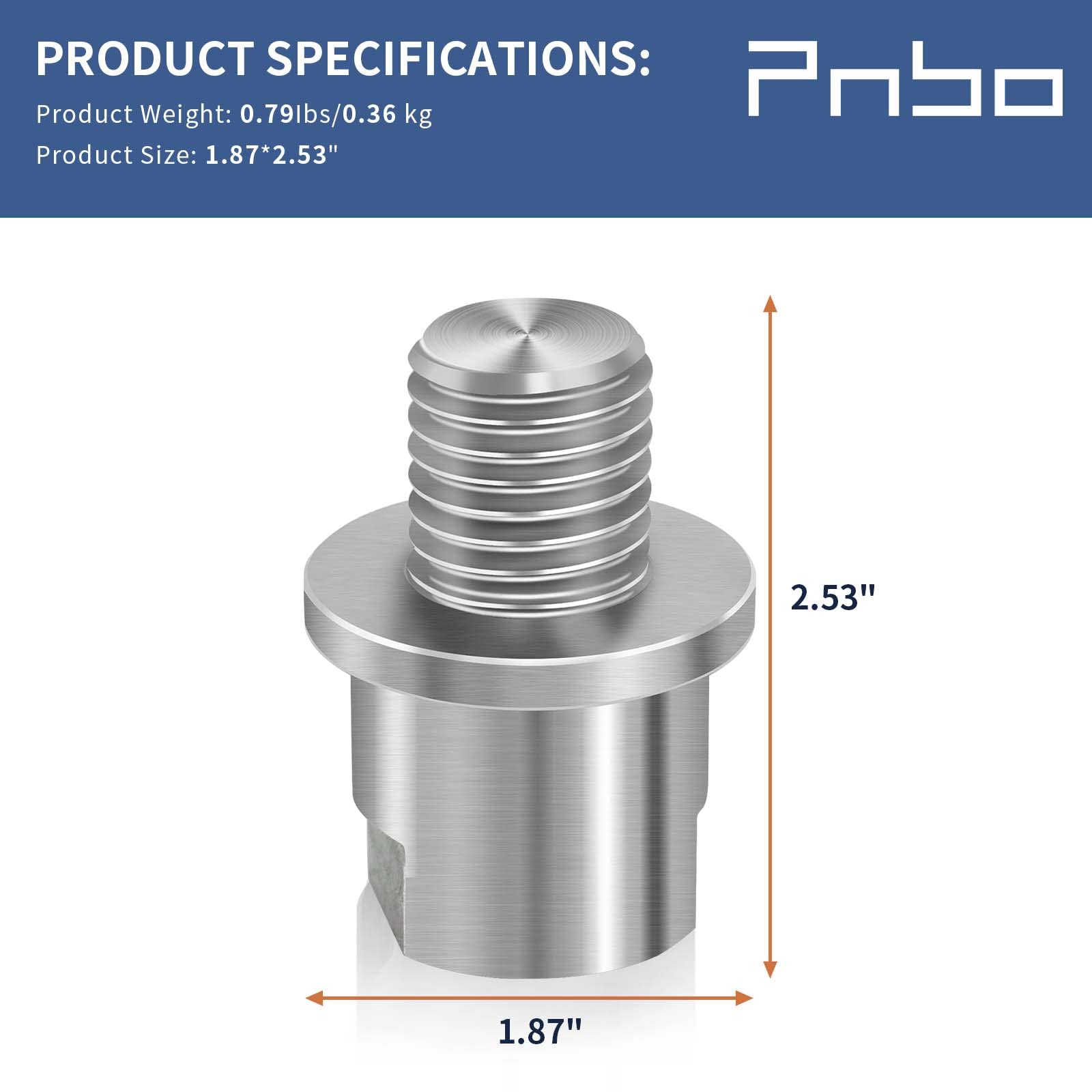 Adaptador de husillo para torno de carpintería de 3/4 pulgadas x 10 tpi a 1 pulgada x 8 tpi