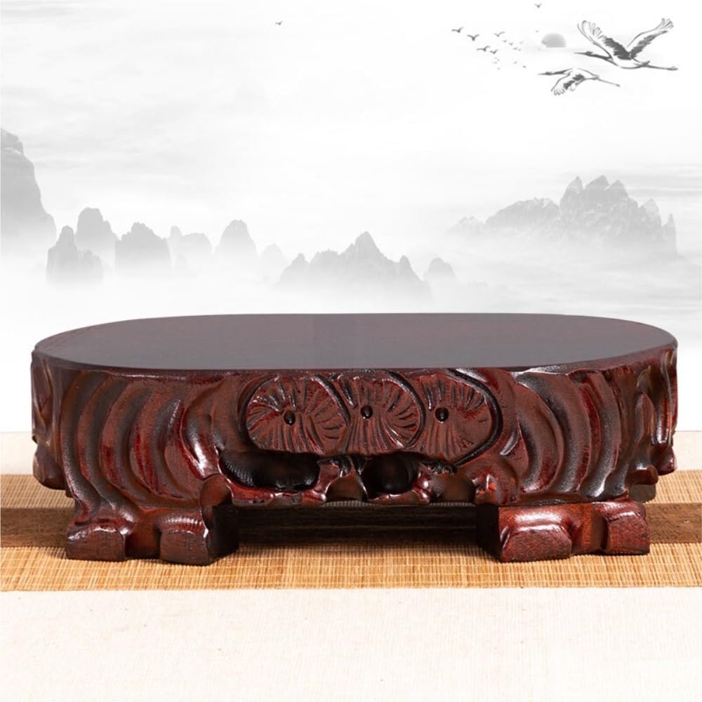 MIROOOO スタチューベース 花瓶スタンド オールソリッドウッド 高められたオーナメントベース 花瓶 盆栽 水槽 ボトムブラケッ