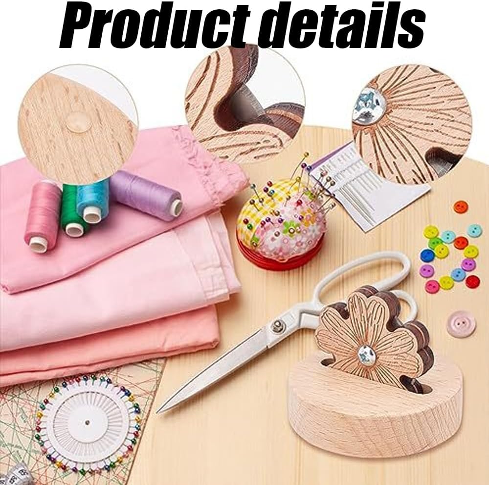 2 Pcs Daisy Thread Snip Cutters, Thread Cutter Blade Tools, Tabletop Blade Saver, Yarn with Anti-Slip Stand