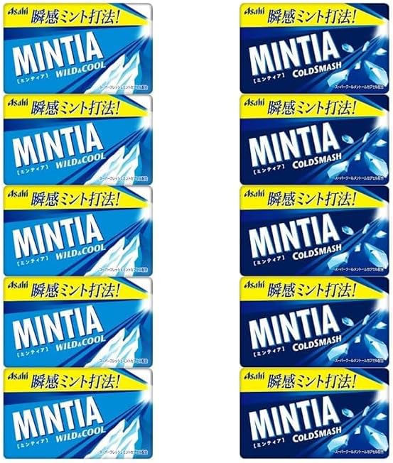 10 Mintia Assortment flavors Japanese Mint Tablet Candy (5 Wild and Cool 5 Cold Smash)